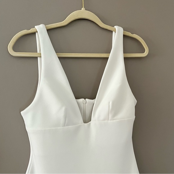 BEC & BRIDGE Ivory Iris V-Neck Stretchy Midi Dress Size 8 - Picture 5 of 15